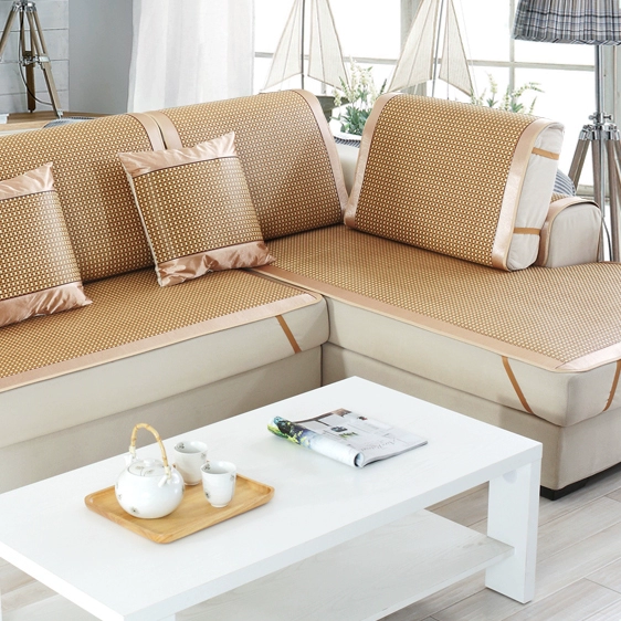 Đệm sofa, đệm sofa mùa hè, đệm mát, bọc ghế sofa, bọc da chống trượt, ghế mây, băng lụa, đặt làm theo yêu cầu - Ghế đệm / đệm Sofa