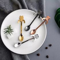 Creative cartoon 304 cat spoon commercial hanging Cup spoon household coffee spoon mixing spoon stainless steel tableware