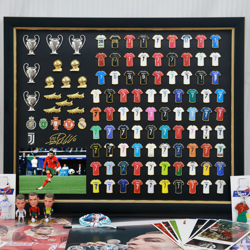 Cristiano Ronaldo Jersey, Messi Badge, Neymar Jersey, Mbappe Photo Frame, Birthday Gift, Football Merchandise, Gift for Boyfriend