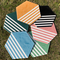 Nordic retro green ray hexagonal tiles wall tiles kitchen bathroom balcony tiles antique pink small tiles