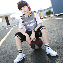 Childrens clothes boy summer clothing suit 2022 new foreign air boy CUHK boy basketball uniforms short sleeve sports two sets