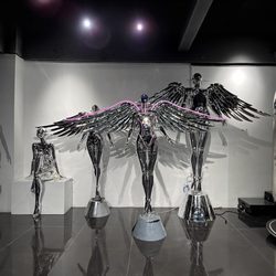 Mechanical Girl Akiyama Koki Figurine Sculpture Large-Scale Technological Luminous Character Clothing Store Hair Salon Bar Ktv Decoration