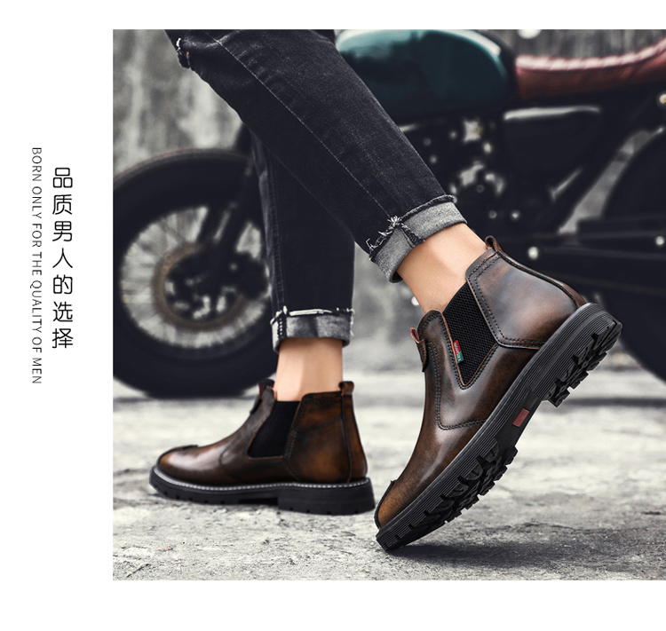 Giày da xe máy chính hãng giày nam không thấm nước ủng xe máy bốn mùa chống ngã xe đua xe máy đi xe đạp - Xe máy Rider thiết bị bảo vệ gối