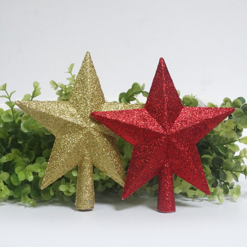 Children's Day dance props five-pointed star red silver gold glitter five-star window decoration hanging star