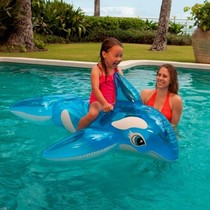 Inflatable adult swimming ring big yellow duck Flamingo shark blue whale mount thick surf water play childrens toys