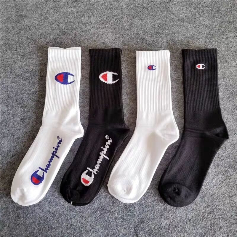 Champion Socks Mid-Length Pure Cotton Thickened Towel Bottom Sports Socks for Men and Women All Seasons Thin Skateboard Street Fashion Brand Long Socks Champion Socks Mid-Length Pure Cotton Thickened Towel Bottom Sports Socks for Men and Women All Seasons Thin Skateboard Street Fashion Brand Long Socks