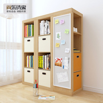 Storage cabinet free combination lattice cabinet childrens bookshelf simple rack multi-function locker floor bookcase