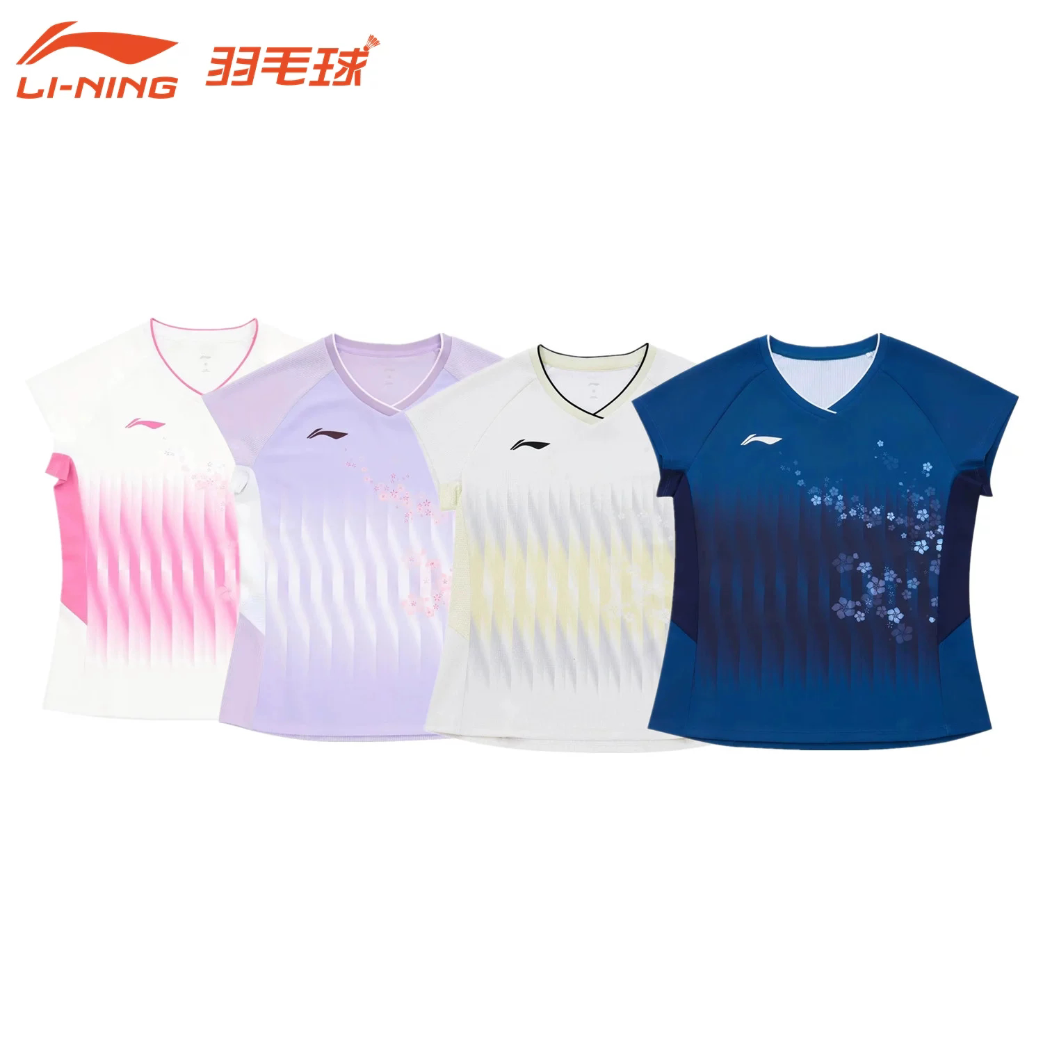 เสื้อกีฬาแบดมินตัน แบรนด์หลี่หนิง รุ่นเดียวกับเสื้อแข่งของชิดะ ชิโยโนะ รุ่นแฟนคลับ เสื้อกีฬาแขนสั้น แห้งเร็ว สำหรับการฝึกซ้อมและการแข่งขัน