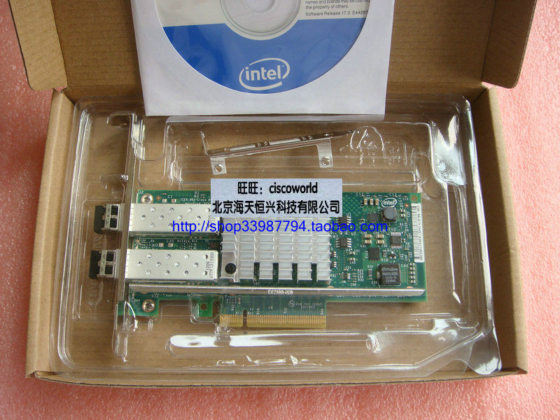 Brand new original Intel X520-SR2 E10G42BFSR 10,000 trillion fiber network card warranty for one year