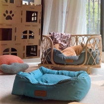 Ask the road spring and summer cool autumn and winter warm double material dog and cat nest can be detached and washed down silk cotton soft and weak