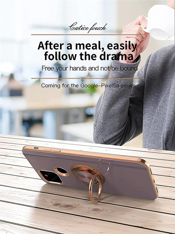 Stylish Chic Electroplated Slim Fit Magnetic Finger Ring Kickstand 7, 7 Pro, 6, 6 Pro Google Pixel Phone Case