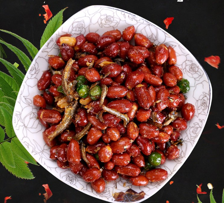 Full Garden Xingxing Small Fish Peanut Commercial Small Fish Peanut Rice Fish Dried Down Wine Dish Ready-to-fry Peanut Kernel Casual Snacks