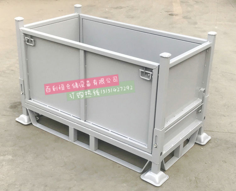 Folding Metal Weekly Transfer Box Heavy Iron Frame Material Box Material Box Scrap Box Industrial One Steam Fus Car Steam Distribution Logistics Basket
