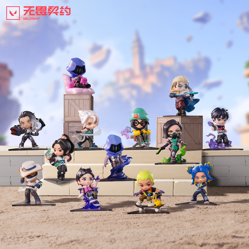 Bubble Mart Fearless Contract Classic Agent Series Figure Blind Box Valorant Game Desktop Ornament