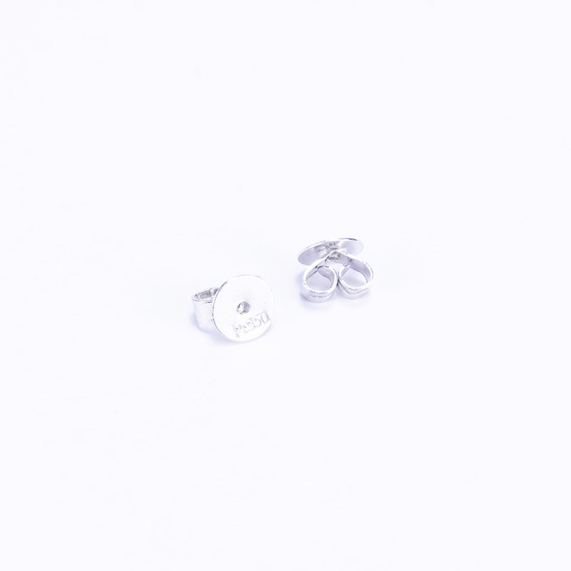 Kirmet Platinum PT950 Earshot Flat-bottomed Earplug Earring Accessories Platinum Flat Ear