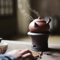  In the early days Lotus Hall Songfengshe Cheng Weis hand-made jade book simmered side clay boiling kettle alcohol stove