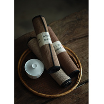 Early Lotus Hall Sujing old cloth tea table Pure Ramie traditional back pattern