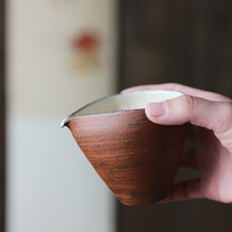 Early Lotus Hall Hand-made make-up earth fair cup Pottery clay uniform Cup Lama Red Tea Separator Songfengshe