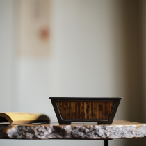  In the early days Lotus Hall hand-made tin-wrapped bamboo pot tin-made tea tray dry bubble table
