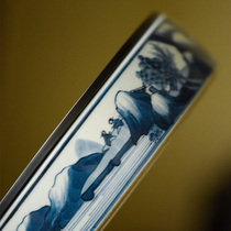 Taichu Lianhuatang Jingdezhen ceramic pot bearing hand-painted Kangxi landscape dry bubble table tin cover tea tray pot holder