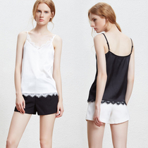 (100% mulberry silk)silk camisole womens summer regular ice silk inside and outside wear short sexy base shirt