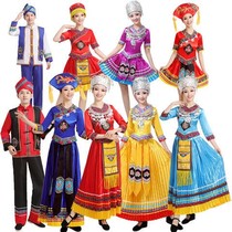 New ethnic minority clothing adults perform to serve Guangxi Zhuang Yi ethnic group performance clothes Yunnan Guizhou Dance Apparel