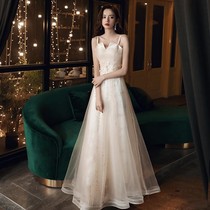 Harness Evening Dress Woman New Bridesmaid Service Long Style Banquet Name Yuan Temperament High-end Fairy Qi Noble Tandem Dress
