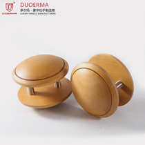 Chinese solid wood handle log carved door log handle stainless steel glass door handle wooden door handle