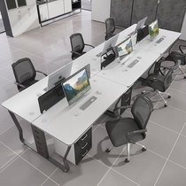Staff office desk and chair combination 2 4-person double screen working seat card seat office staff computer desk