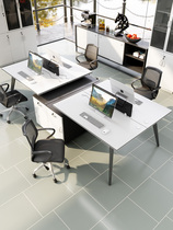 Desk four-person office desk and chair combination simple staff double face-to-face computer desk financial desk