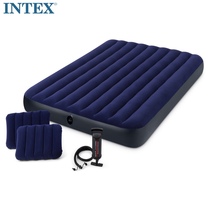 Hand pump double pillow * Original INTEX luxury striped double enlarged inflatable mattress padded air bed