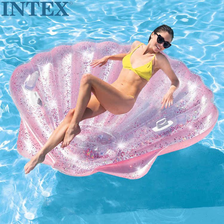 Original fit INTEX pink seashells biking seat riding inflatable seat floating-bed floating bed water bed floating plate water exhaust cushion