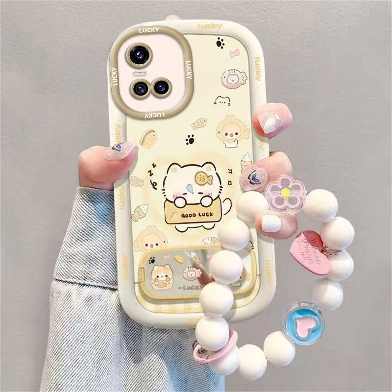 Sleepy Kitten Is Suitable for Vivos10 Student Model, All-Inclusive New Trendy Protective Case, S10E Anti-Drop, Stylish S10Pro Female Model Cute Phone Case