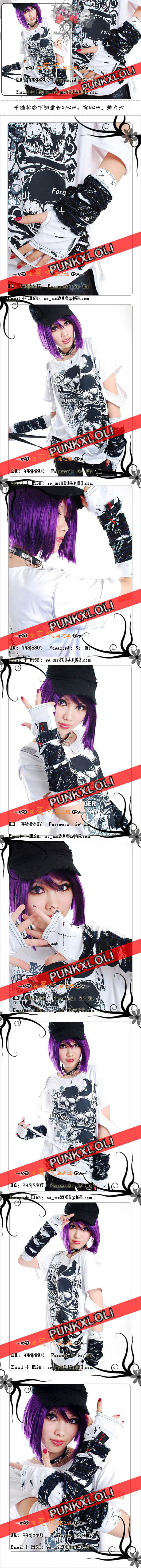 Перчатки ╋魔叹╋ glp 别针绑带套指袖套 mad视觉kera朋克punk 395wb 单只