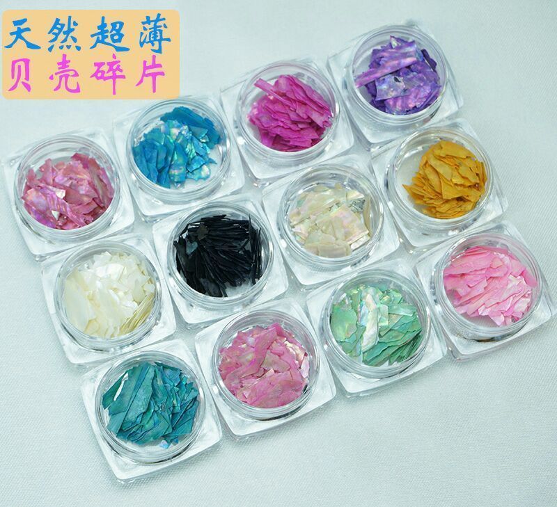 Manicure shell slices sequins shell fragments diy jewelry Japanese suit magic color ultra-thin natural abalone slices patch