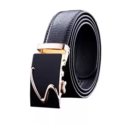High-end belt men's new alloy belt head does not rust automatic buckle pants belt business casual belt