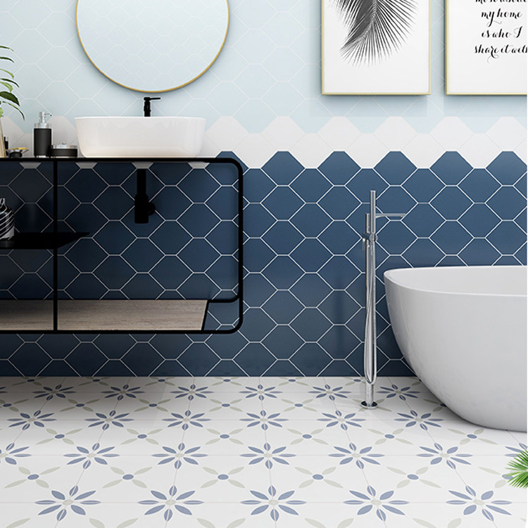 ins simple powder room floor tiles balcony kitchen non-slip indoor tiles