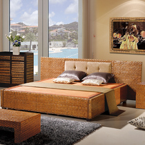 P069 rattan bed plant-woven rattan bed rattan art rattan wedding bed rattan bed for hotels in Southeast Asia