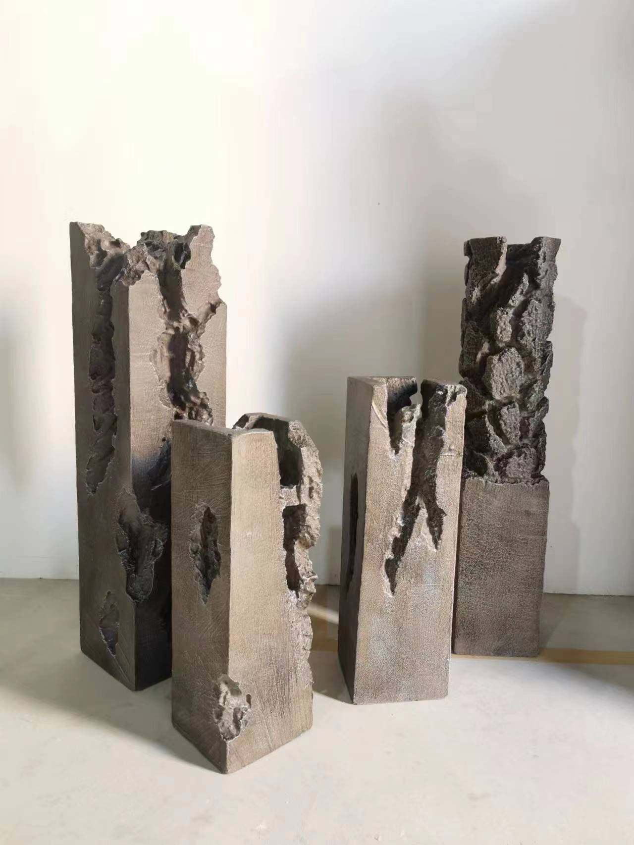 Foam Emulation Cement Column Profiled decoration Indoor outfield Park Imitation Stone Square Column Pendulum with extreme simplicity Silence Zen of Flowers Arts-Taobao