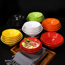 Plastic Bowl Large Bowl Noodles Bowl Noodle Hall Special Soup Bowl Home Big Number Anti-Fall Commercial Dense Amine Noodle Bowl Japan Style Pull Noodle Bowl