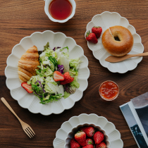 Zetten Family Ins Wind Creativity Home Dinner Plate Rice Bowls Ceramic Suit Cutlery Salad Pasta Water Fruit Tray