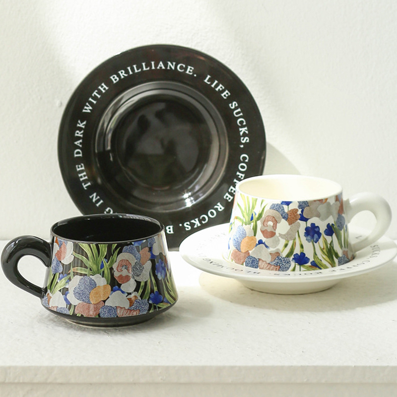 Zeten's Designer Original French-Style Vintage Ceramic Tea and Dessert Plate Tray, New Beautiful and High-End Tableware