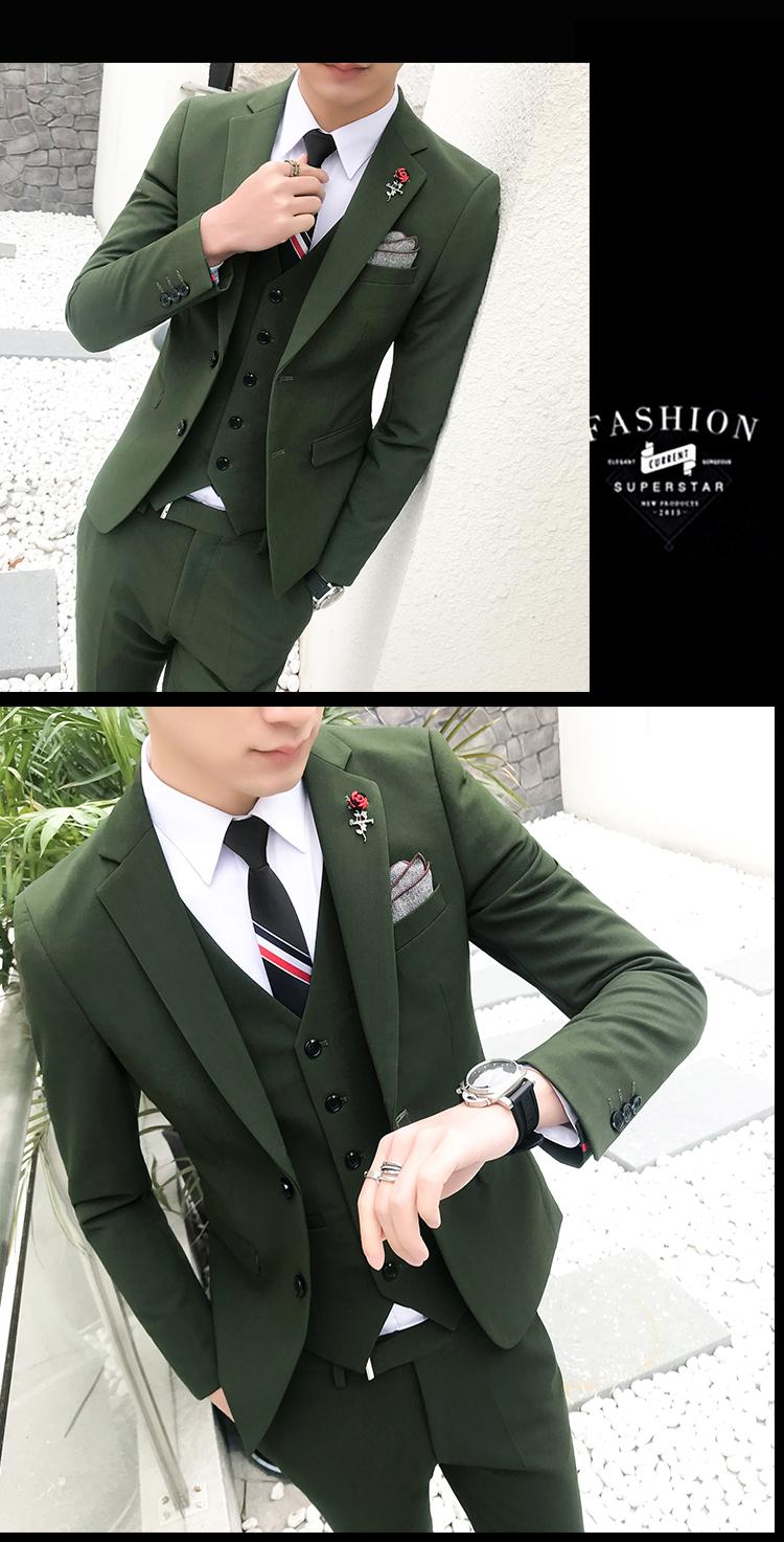 Thu đông 2018 mẫu cá tính thời trang Hàn Quốc phiên bản nhỏ phù hợp với bộ đồ nam nam thợ làm tóc chuyên nghiệp phù hợp với bộ đồ ba mảnh shop thời trang nam 