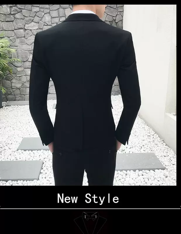 Thu đông 2018 mẫu cá tính thời trang Hàn Quốc phiên bản nhỏ phù hợp với bộ đồ nam nam thợ làm tóc chuyên nghiệp phù hợp với bộ đồ ba mảnh quần nam ống rộng