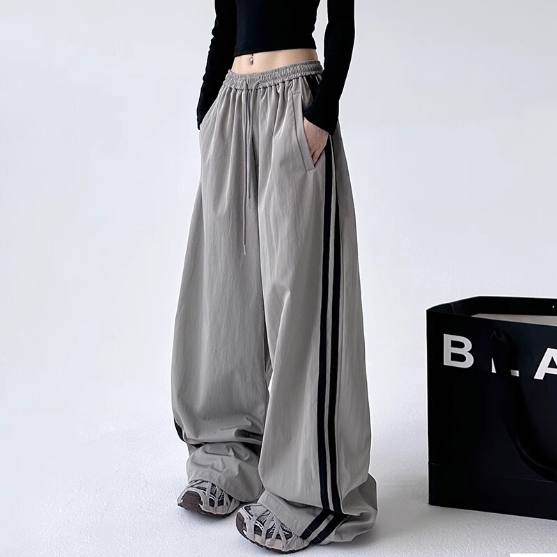 Plus-Size American High Street Jazz Dance Cargo Pants for Women, Spring/Summer 2026 New Casual Wide-Leg Jogger Sweatpants