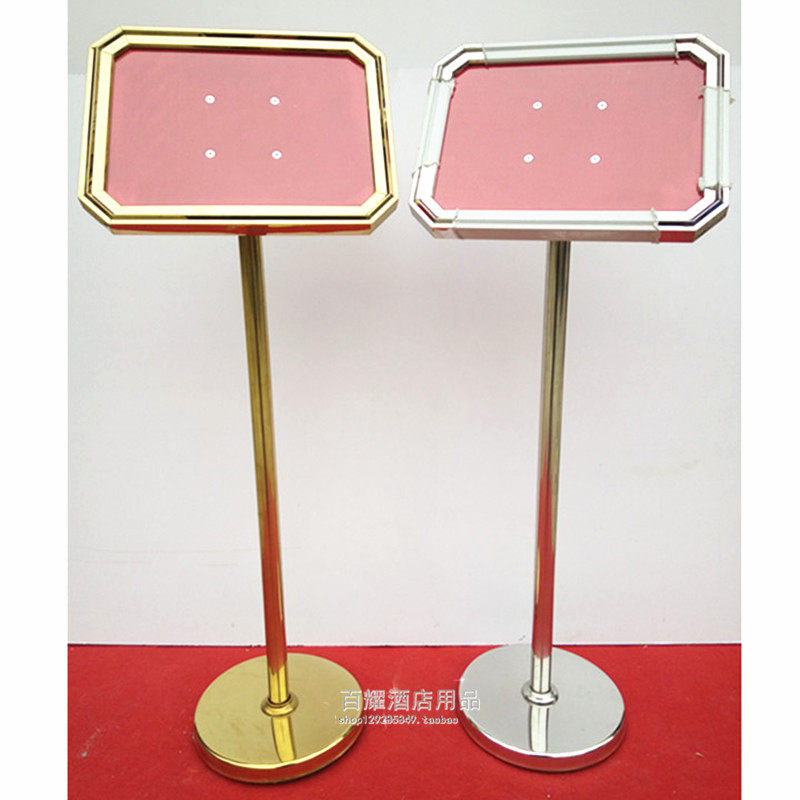 Billboard Poster Frame Stainless Steel Signs Standing Waterboard Size Anise Display Card Greeting Benn Hotel Rhombus