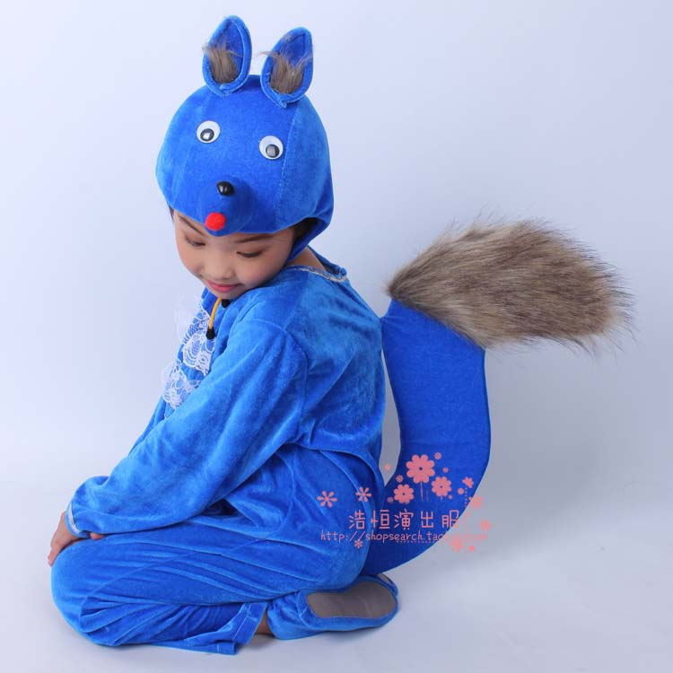 Trang phục biểu diễn động vật cho trẻ em Ngày sóc Fox Voi Sói Gấu Chim Panda Panda Phim hoạt hình biểu diễn đồ bộ cho bé gái