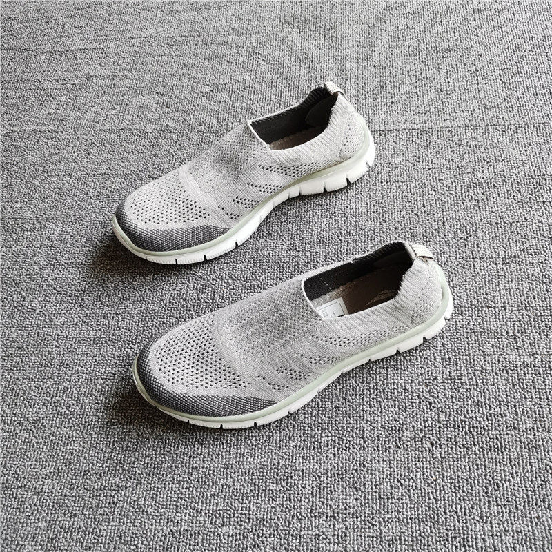 Summer foreign trade broken code micro-defect one-footed women's casual sports shoes low-top single-layer knitted breathable comfortable slip-on shoes