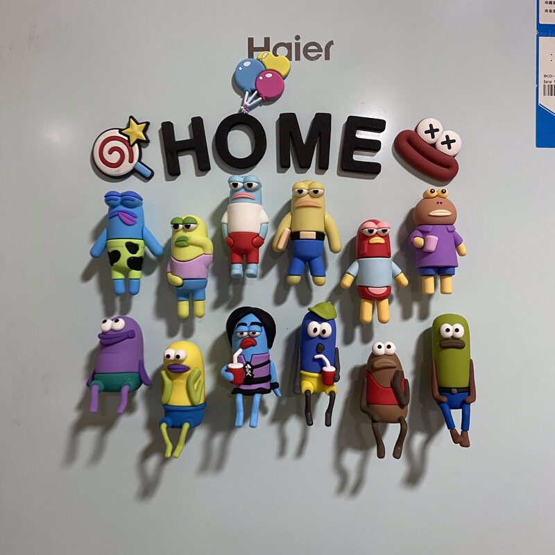 2026 Cute Cartoon Bikini Bottom Resident Ugly Fish 3D Magnetic Refrigerator Sticker Creative Home Appliance Meter Box Magnet 2026 Cute Cartoon Bikini Bottom Resident Ugly Fish 3D Magnetic Refrigerator Sticker Creative Home Appliance Meter Box Magnet