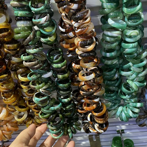 Ониксовое бирюзовое кольцо с камнем подходит для мужчин и женщин